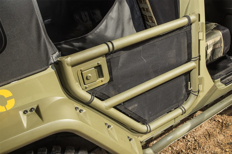Rugged Ridge Tube Door w/Eclipse Cover Kit Rear 07-18 Jeep Wrangler JK