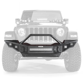 Go Rhino 07-20 Jeep Wrangler JL/JLU/JK/JKU/Gladiator JT Rockline Full Width Bumper w/ Overrider - GTR Auto