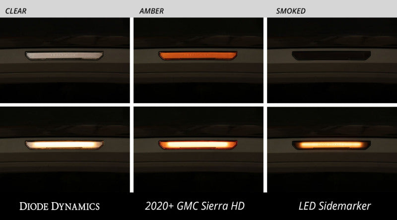 Diode Dynamics 20-21 Sierra 2500/3500 HD LED Sequential Sidemarkers - Amber Set