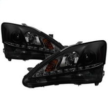 Load image into Gallery viewer, Spyder Lexus IS 250/350 2006-2010 Projector Headlights DRL Black Smoke PRO-YD-LIS06-DRL-BSM