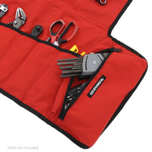 Load image into Gallery viewer, Go Rhino XVenture Gear Tool Roll Large (7x7in. Closed) 12oz Waxed Canvas - Black