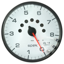 Load image into Gallery viewer, Autometer Spek-Pro Gauge Tachometer 5in 8K Rpm W/Shift Light &amp; Peak Mem White/Black