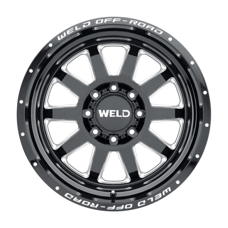 Weld Off-Road W102 20X10 Stealth 8X165.1 ET-18 BS4.75 Gloss Black MIL 125.1