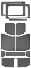 Load image into Gallery viewer, DEI 18-23 Jeep Wrangler JL 4-Door Boom Mat Complete Headliner Kit - 13 Piece - Gray Leather Look