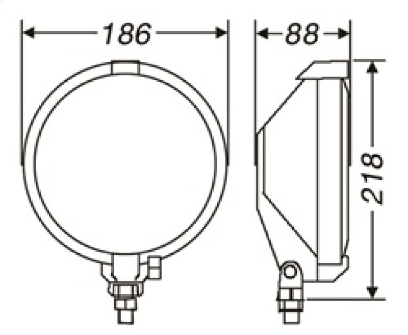 Hella Rallye 1000 Series 12V/55W Black Magic Driving Lamp