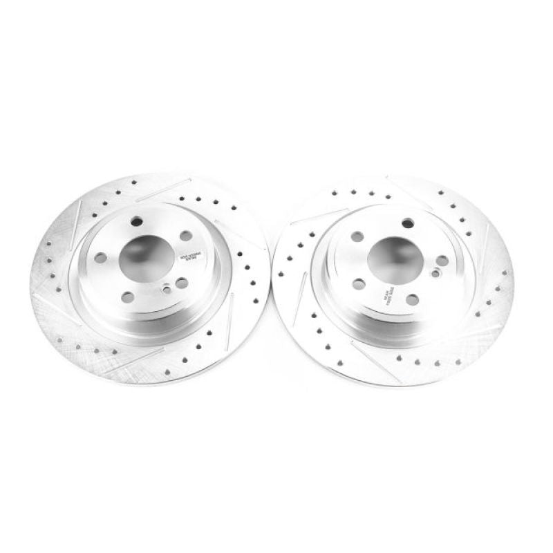 Power Stop 17-18 Mercedes-Benz SLC300 Rear Evolution Drilled & Slotted Rotors - Pair