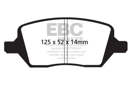 EBC 04-05 Buick Terraza 3.5 FWD Extra Duty Rear Brake Pads