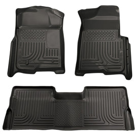 Husky Liners 08-10 Ford SD Crew Cab WeatherBeater Combo Black Floor Liners (w/o Manual Trans Case) - GTR Auto