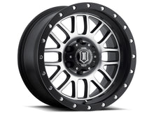 Load image into Gallery viewer, ICON Alpha 17x8.5 6x5.5 0mm Offset 4.75in BS 106.1mm Bore Satin Black/Machined Wheel