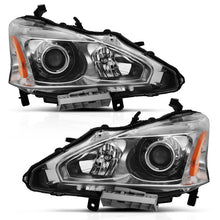 Load image into Gallery viewer, ANZO 2013-2015 Nissan Altima Projector Headlight Chrome Amber