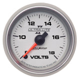 Autometer Ultra-Lite II 52mm 18 Volt Digital Stepper Motor Voltmeter