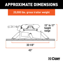 Load image into Gallery viewer, Curt A20 5th Wheel Hitch w/Rails