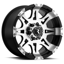 Load image into Gallery viewer, Raceline 982 Raptor 18x9in / 6x139.7 BP / -6mm Offset / 106.1mm Bore - Black &amp; Machined Wheel