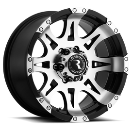 Raceline 982 Raptor 17x9in / 5x139.7 BP / 0mm Offset / 106.5mm Bore - Black & Machined Wheel