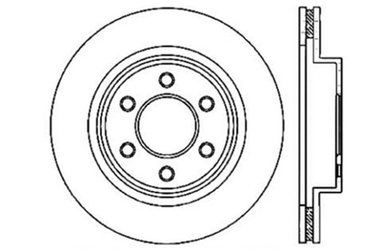 StopTech Power Slot 03-06 & 08-10 Dodge Viper SRT-10 Drilled & Slotted Right Front Rotor