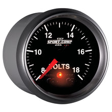 Load image into Gallery viewer, Autometer Sport-Comp II 2-1/16in Digital Voltometer Gauge - 18V