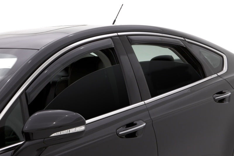 AVS 13-18 Ford Fusion Ventvisor In-Channel Front & Rear Window Deflectors 4pc - Smoke