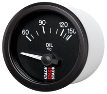 Load image into Gallery viewer, Autometer Stack 52mm 60-150 Deg C M10 Male Electric Oil Temp Gauge - Black