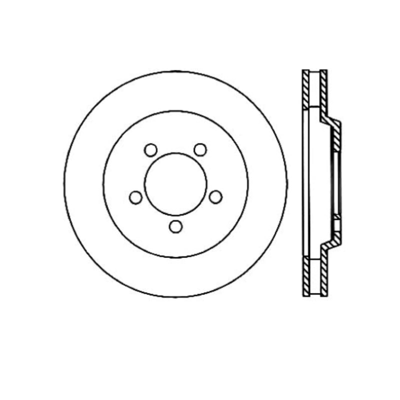 Stoptech 05-14 Ford Mustang Premium Front CryoStop Brake Rotor