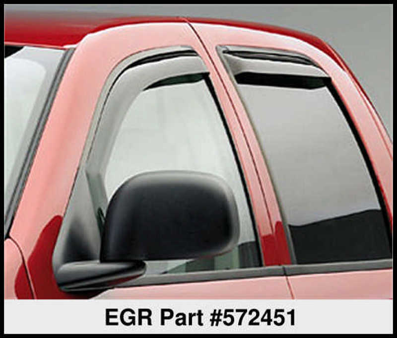 EGR 02-08 Dodge F/S Pickup Quad Cab New Body In-Channel Window Visors - Set of 4 (572451)