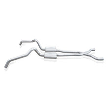 Load image into Gallery viewer, Stainless Works 62-67 Chevy Nova 3in Catback w/ X-Pipe Turbo Chambered Mufflers 3in Cores