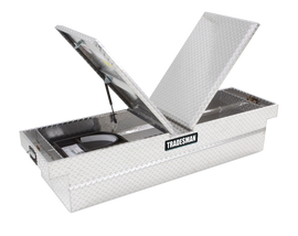 Tradesman Aluminum Gull Wing Cross Bed Truck Tool Box w/Push Button (70in.) - Brite