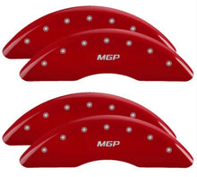 Load image into Gallery viewer, MGP 4 Caliper Covers Front &amp; Rear 2019+ Ram 2500/3500 Red Finish w/ MGP Logo