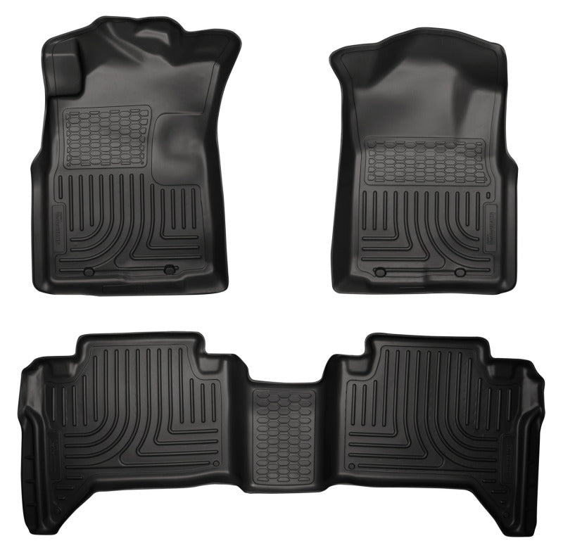 Husky Liners 05-13 Toyota Tacoma WeatherBeater Combo Black Floor Liners - GTR Auto