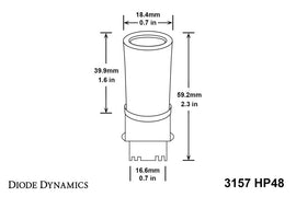 Diode Dynamics 3157 LED Bulb HP48 LED - Red (Single)