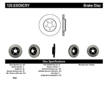 Load image into Gallery viewer, Stoptech 95-99 Dodge Neon / Plymouth Neon Premium Front Cryo Brake Rotor