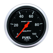 Load image into Gallery viewer, AutoMeter Gauge Fuel Pressure 2-5/8in. 100PSI Digital Stepper Motor Sport-Comp