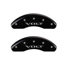 Load image into Gallery viewer, MGP 4 Caliper Covers Engraved Front &amp; Rear Volt Black finish silver ch