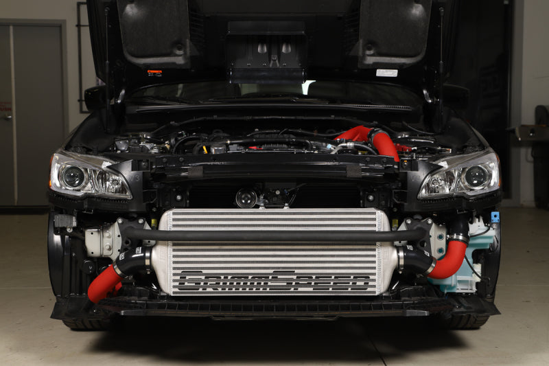 GrimmSpeed 2015+ Subaru WRX Front Mount Intercooler Kit Raw Core / Red Pipe