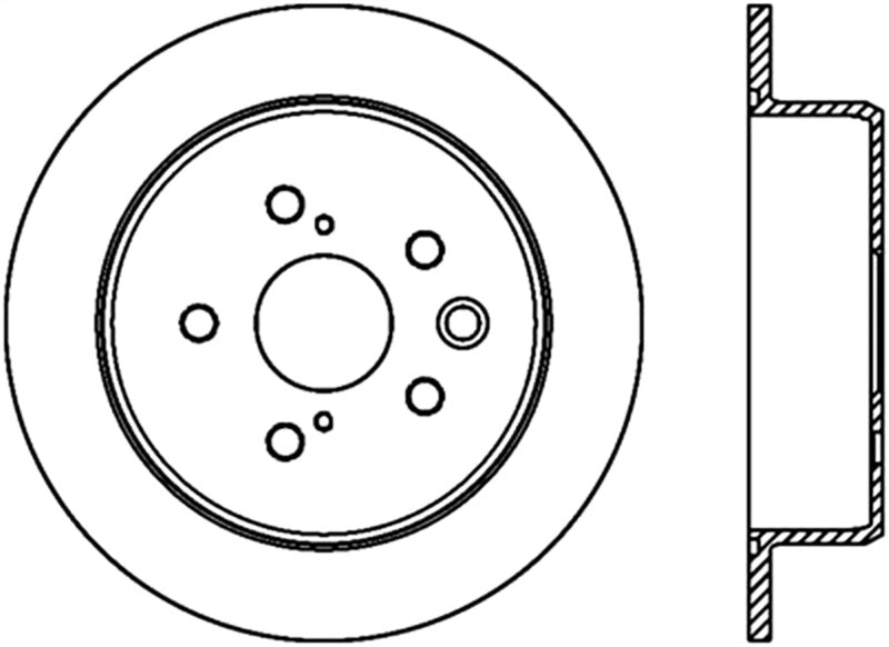 Stoptech 06-15 Lexus IS250 Rear Premium CryoStop Brake Rotor