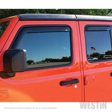 Load image into Gallery viewer, Westin 2018-2019 Jeep Wrangler JL Unlimited Wade In-Channel Wind Deflector 4pc - Smoke