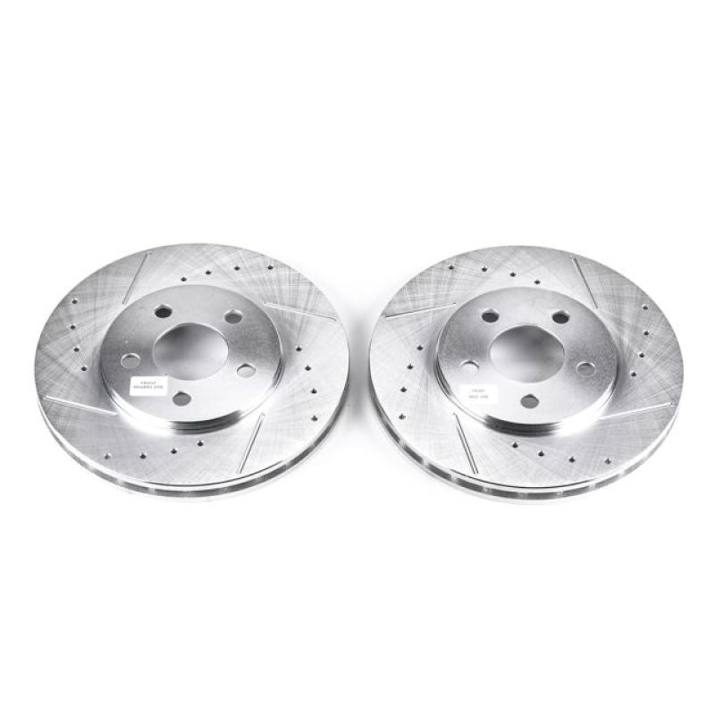 Power Stop 95-00 Chrysler Cirrus Front Evolution Drilled & Slotted Rotors - Pair