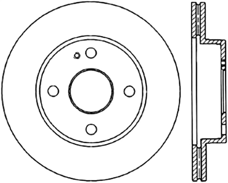 StopTech Power Slot 89-93 Mazda Miata SportStop Cryo Slotted Front Right Rotor