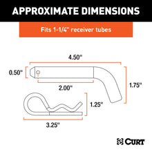 Load image into Gallery viewer, Curt 1/2in Hitch Pin (1-1/4in Receiver Zinc)