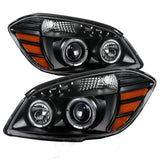 xTune Chevy Cobalt 05-10 Halo Projector Headlights Black PRO-JH-CCOB05-LED-BK