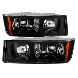 xTune Chevy Avalanche w/ Body Cladding Only 02-06 OEM Headlights - OEM (Black) HD-JH-CAVA02-AM-BK