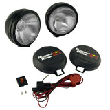 Rugged Ridge 6-In Round HID Light Kit Pair Black Steel Housing