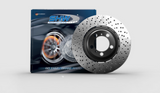 SHW 2021 BMW M3 / 21-22 BMW M4 Right Rear Cross-Drilled Lightweight Brake Rotor (34208093730)