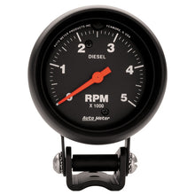 Load image into Gallery viewer, Autometer Z-Series 2-5/8in 5K RPM Diesel Pedestal Tachometer Gauge