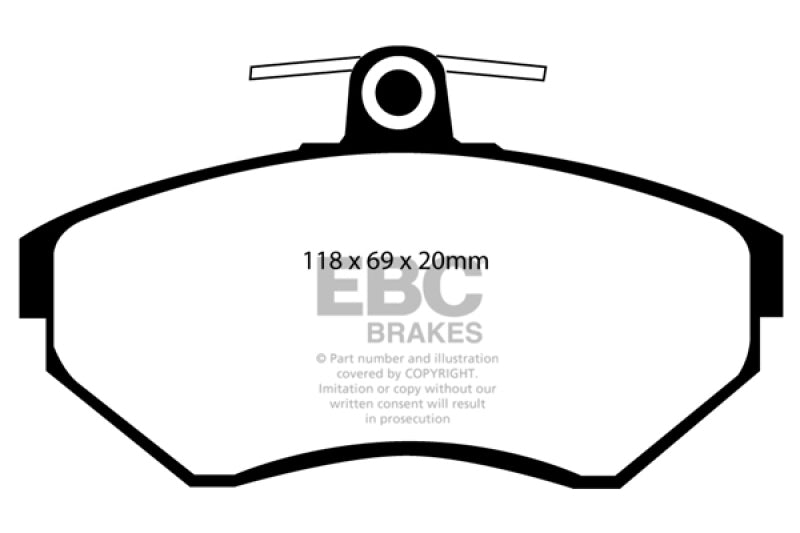 EBC 96-98 Volkswagen Passat 1.9 TD Greenstuff Front Brake Pads