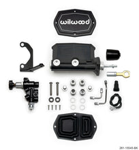 Load image into Gallery viewer, Wilwood Compact Tandem M/C - 1.12in Bore w/Bracket and Valve fits Mustang (Pushrod) - Black