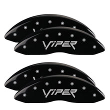 Load image into Gallery viewer, MGP 4 Caliper Covers Engraved Front &amp; Rear Gen 2/Viper Black finish silver ch