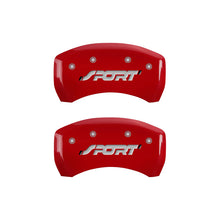 Load image into Gallery viewer, MGP 4 Caliper Covers Engraved Front &amp; Rear SPORT Red finish silver ch