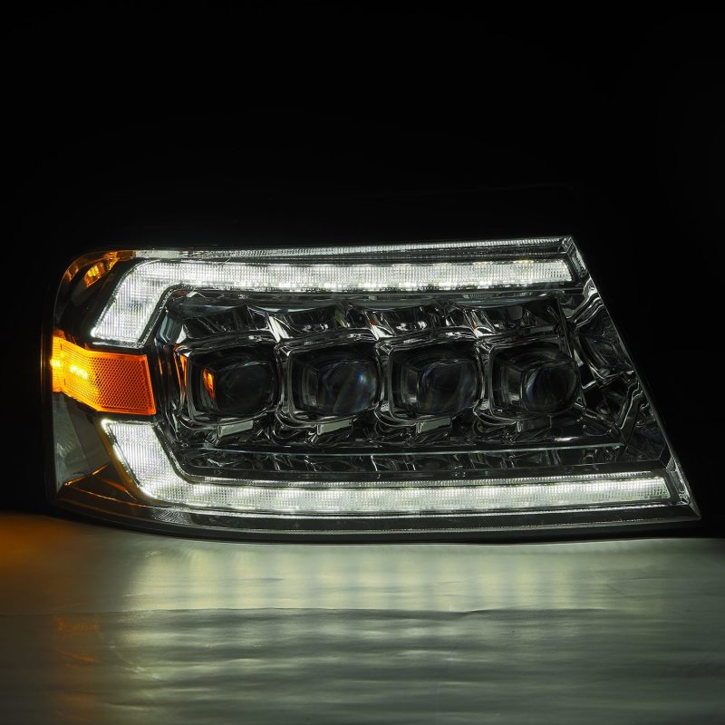 AlphaRex 04-08 Ford F150 / 06-08 Lincoln Mark LT NOVA LED Proj Headlights Chrome w/Activ Light/Seq