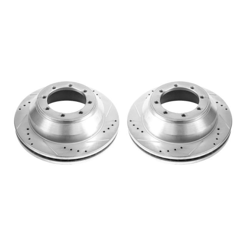 Power Stop 17-18 Ford E-450 Super Duty Rear Drilled & Slotted Rotor - Pair