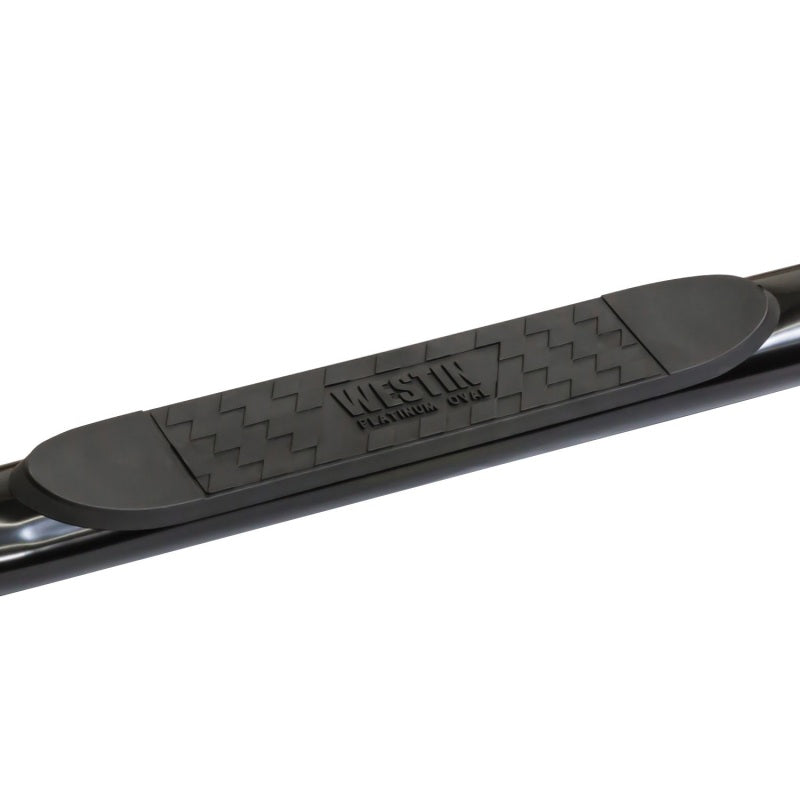 Westin 2015-2018 Chevy Silv 2500/3500 Dbl Cab (8 ft Bed) Platinum 4 Oval WTW Nerf Step Bars - Black